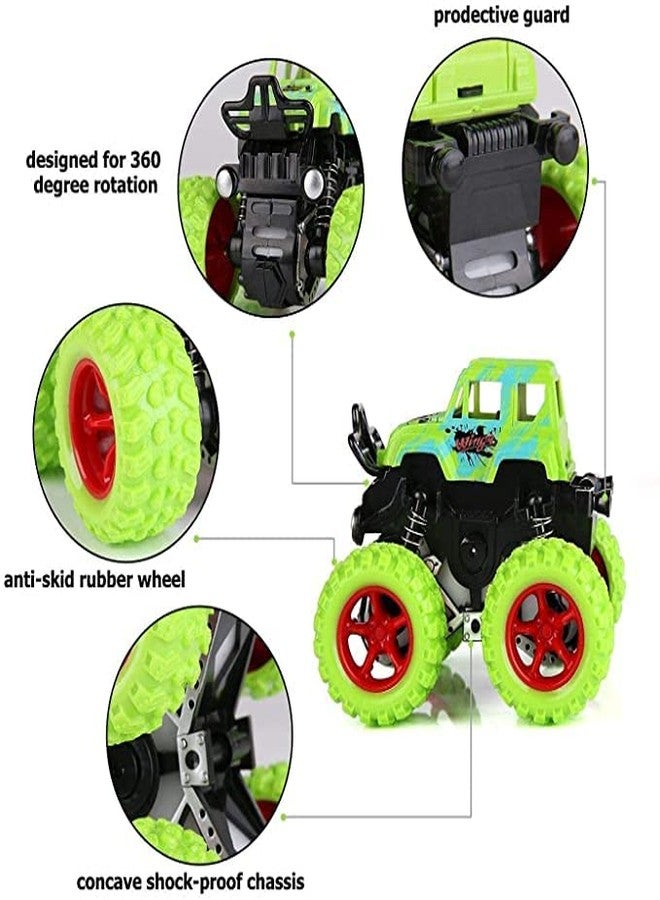 RPC99 Mini Monster Trucks Friction Powered Cars for Kids Big Rubber Tires Baby Boys Super Cars Blaze Truck Children Gifts Toys- Set of 2 Pieces (Color May Vary) - Image 5